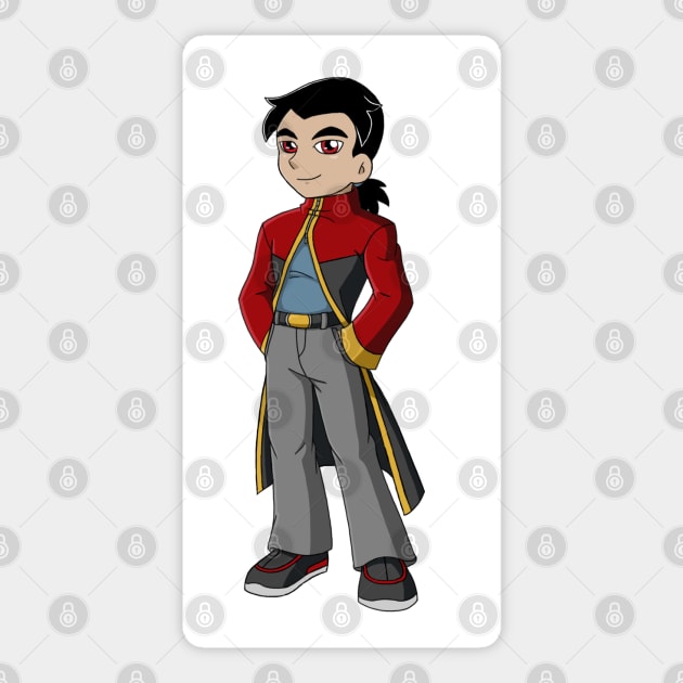 Marcus Trench Coat Sticker by Firestorm Fox